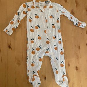 Spearmint Love Orange Print Footie